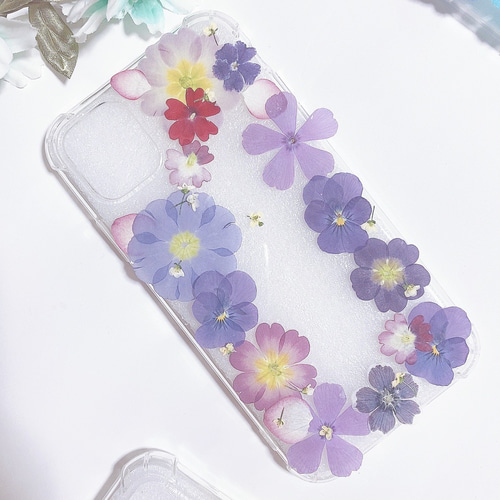 iPhoneケース♡スマホケース♡ドライフラワー♡押し花 iPhone