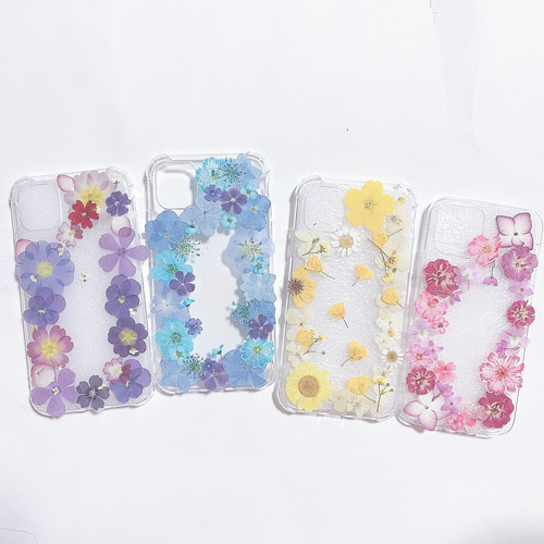 iPhoneケース♡スマホケース♡ドライフラワー♡押し花 iPhone