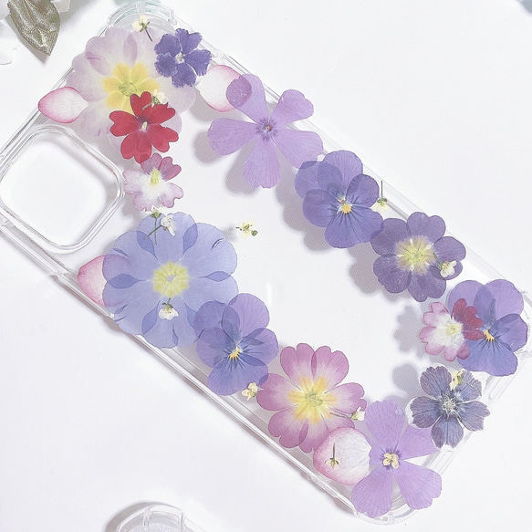 Marieページ⭐︎押し花ケース iPhoneケース♡スマホケース♡ドライフラワー♡押し花 iPhone