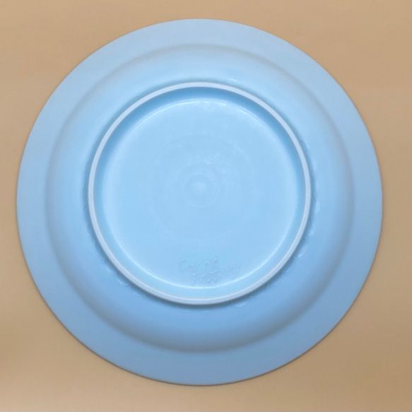 イッチンレースのリム七寸皿⑥ くすみグレー 5枚目の画像