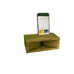 木製　iPhoneスピーカー（スマホスピーカー）　色は２種類 1枚目の画像