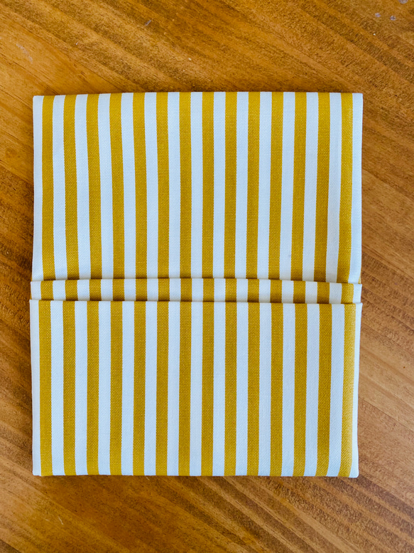 懐紙、通帳入れ stripe yellow 2枚目の画像