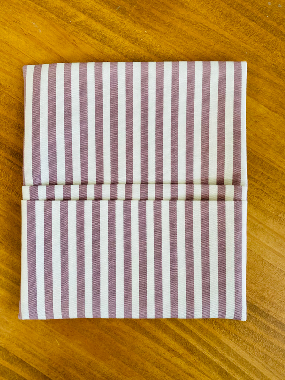 懐紙、通帳入れ stripe pink 2枚目の画像