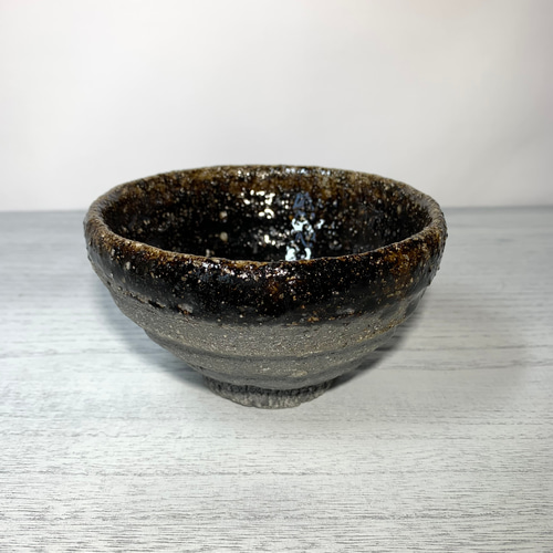 備前焼引出し黒抹茶碗(木箱付)【藤原章】 茶碗・めし碗 備前焼