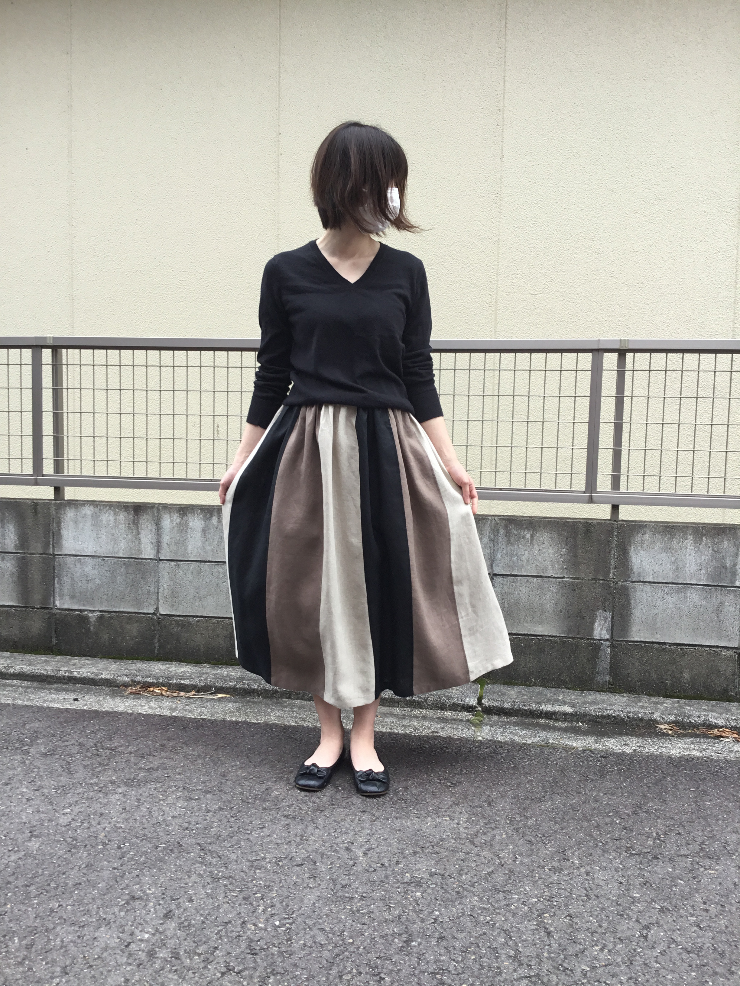 リネンのおとな可愛いスカート　［受注制作］