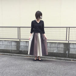 リネンのおとな可愛いスカート 1枚目の画像