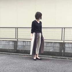 リネンのおとな可愛いスカート 3枚目の画像