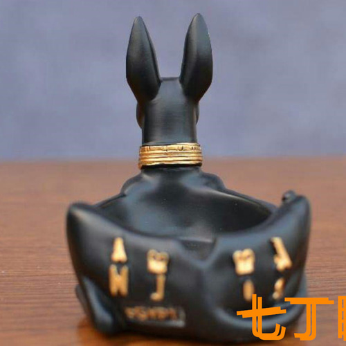 エジプトレトロ 犬の神灰皿置物 エジプト工芸品 立体・オブジェ 七丁目