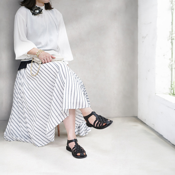 歩きやすいグルカサンダル (PAINF) 靴 日本製 国産素材 【納期5～14日以内発送】 2枚目の画像