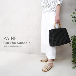 歩きやすいグルカサンダル (PAINF) 靴 日本製 国産素材 【納期5～14日以内発送】 4枚目の画像