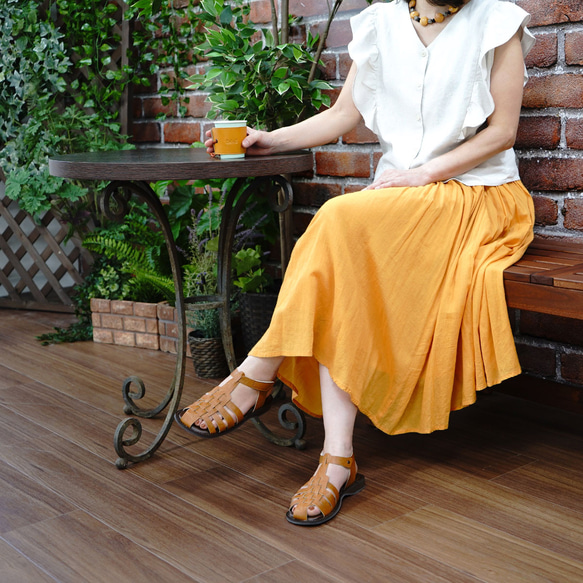 歩きやすいグルカサンダル (PAINF) 靴 日本製 国産素材 【納期5～14日以内発送】 6枚目の画像