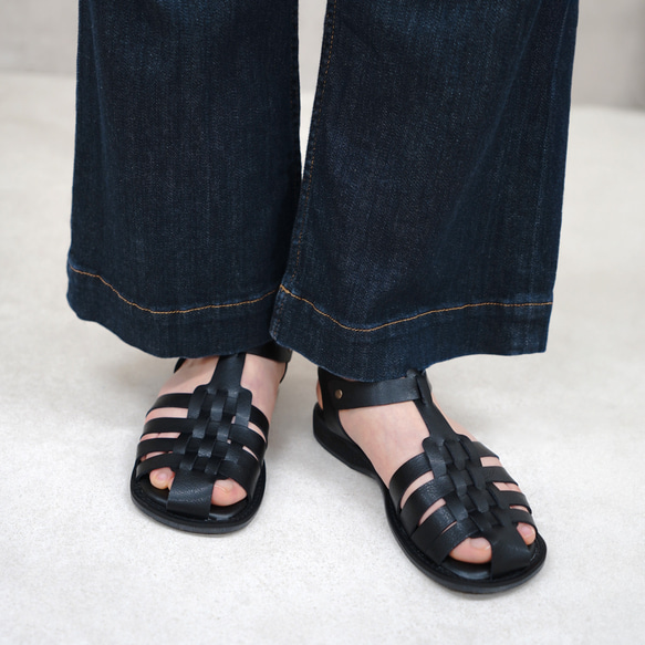 歩きやすいグルカサンダル (PAINF) 靴 日本製 国産素材 【納期5～14日以内発送】 1枚目の画像