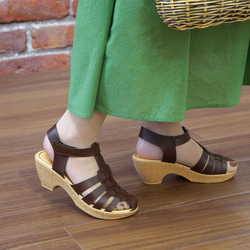 安定感抜群のグルカヒールサンダル (PAINH) 靴 日本製 国産素材 【5～14日以内発送】 1枚目の画像