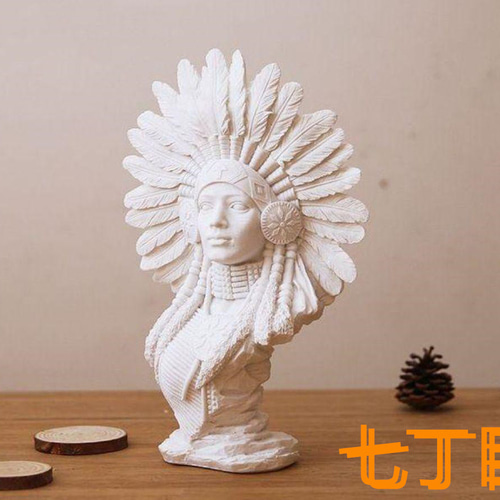 インディアン彫刻置物