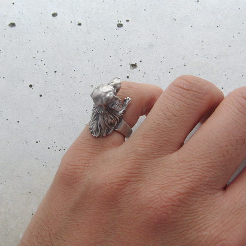 犬のミニチュアダックスフンドリング 指輪・リング アウトプット