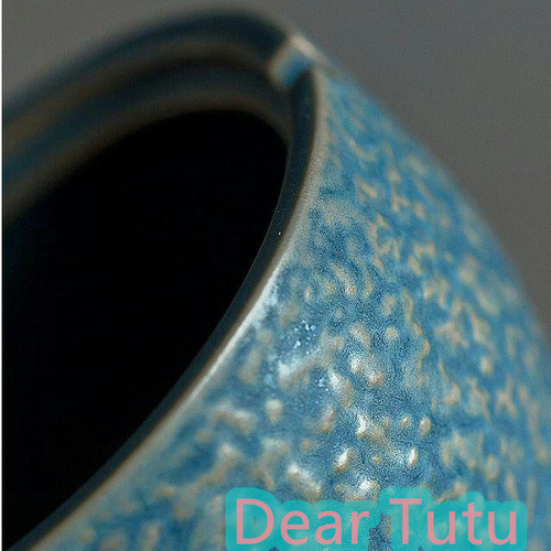 木製箱入り青い文字の陶器の器 美濃焼】青彩 花入［木箱付］【博山窯】 [MBL006] - 岐阜県土岐