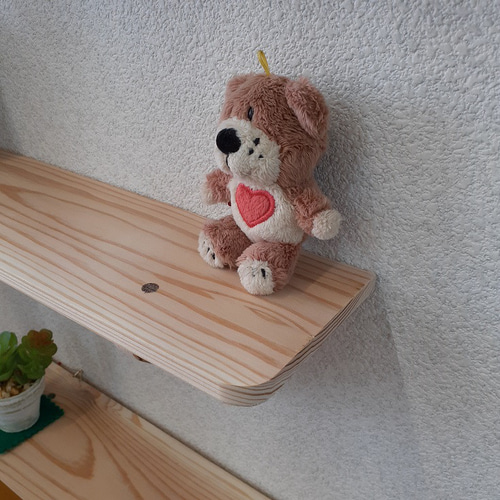 ウオールシェルフ 2個売り 壁飾り 飾り棚 杉無垢 シンプル無塗装