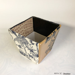 磁器製　植木鉢カバー(中)　フランスの伝統的なデザイン風　ジュイジャングル　プランツカバー　　中サイズ 8枚目の画像