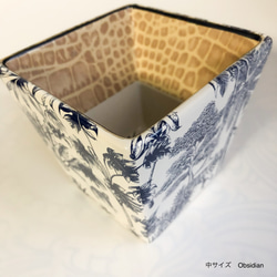 磁器製　植木鉢カバー(中)　フランスの伝統的なデザイン風　ジュイジャングル　プランツカバー　　中サイズ 10枚目の画像