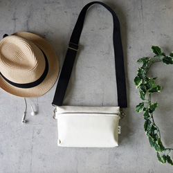 PORTER ショルダーバッグ ホワイトミニポシェット お出掛けミニショルダーバッグ クロスボディバッグ（白）春夏秋冬