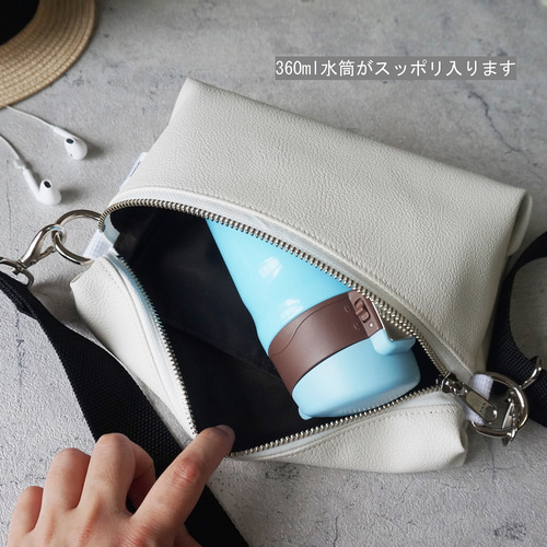 PORTER ショルダーバッグ ホワイトミニポシェット お出掛けミニショルダーバッグ クロスボディバッグ（白）春夏秋冬