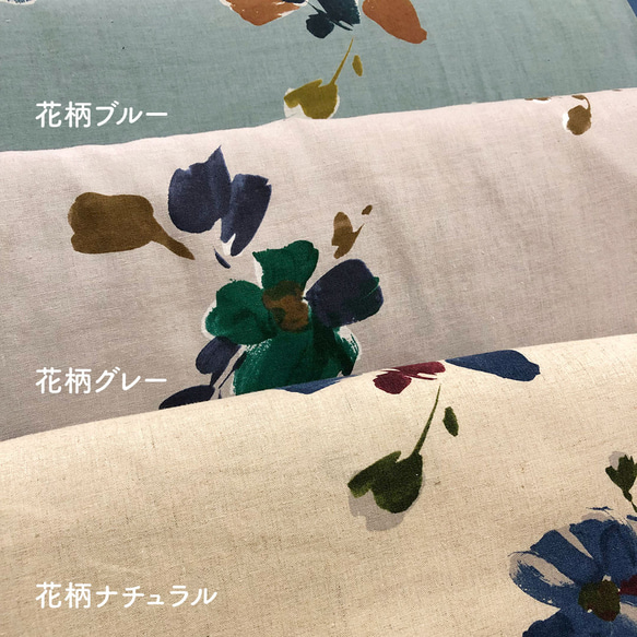 【完売しました】涼しいハーフリネンの花柄 ８枚はぎ切替ギャザーワンピース（フリー／全３色） 17枚目の画像