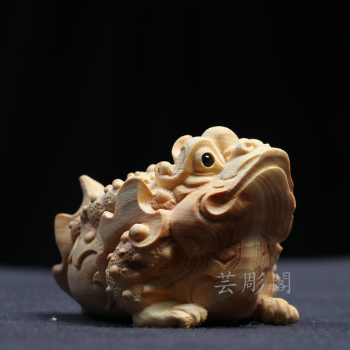 2点同出 三足金蟾 置物 精密細工 極上品 彫刻工芸品 彫刻 芸彫閣 通販