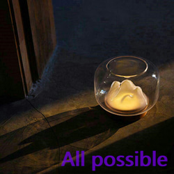 温山小魚壺小夜灯アイデア雰囲気灯ガラス水槽のテーブル 3枚目の画像