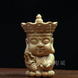 極上品 木彫仏像 切金 布袋様 七福神 細工精彫 置物 仏教工芸品