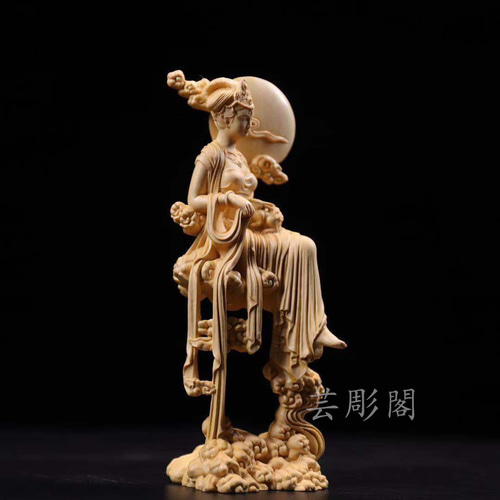 極上質 嫦娥 置物 精密細工 美女 彫刻工芸品 彫刻 芸彫閣 通販