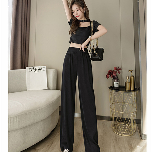 プリーツプリーズme ガウチョパンツワイドパンツ