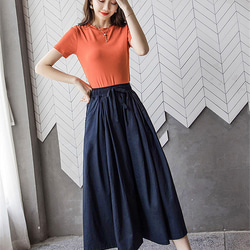 レディース ガウチョパンツ リネンスカート リネンパンツ ロング