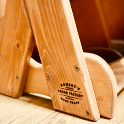 【オーダー品】手作り木工　木製ギタースタンド （チーク）３本掛け 7枚目の画像