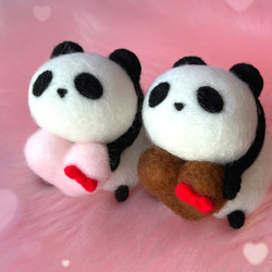 ふわぱんinサンタブーツ♡羊毛フェルトのふわふわパンダふわぱん