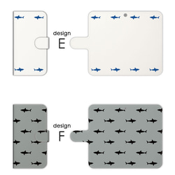 サメ スマホケース 手帳型 カバー iPhone15 14 13 pro SE oppo ほぼ全機種対応 海 送料無料 4枚目の画像