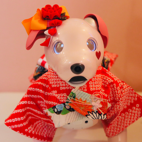 aibo 艶やかきもの：総絞り（aiboちゃん用・ハンドメイドのお