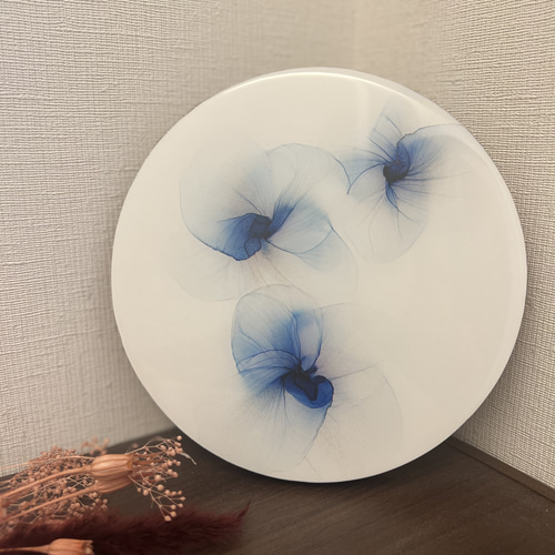 アルコールインクアート 木製パネル レジン加工【世界に一つだけの