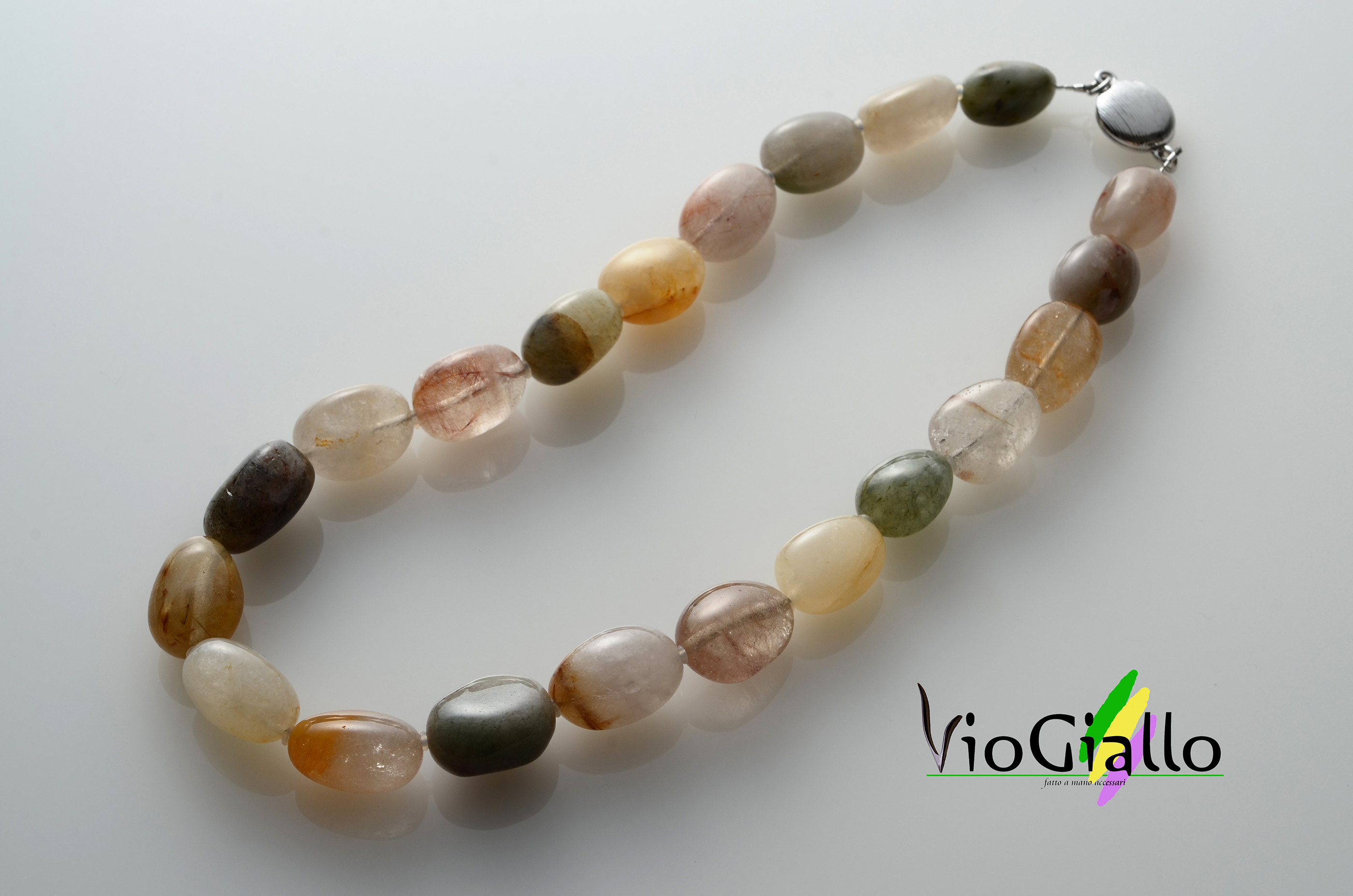 マルチルチルクォーツ(タンブル)のネックレス・イエロー 6,035円