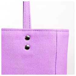 帆布のペーパーバッグトート A4（ライトパープル）《受注制作》[ 紫　サブバッグ　トートバッグ　紫陽花　ラベンダー ] 6枚目の画像