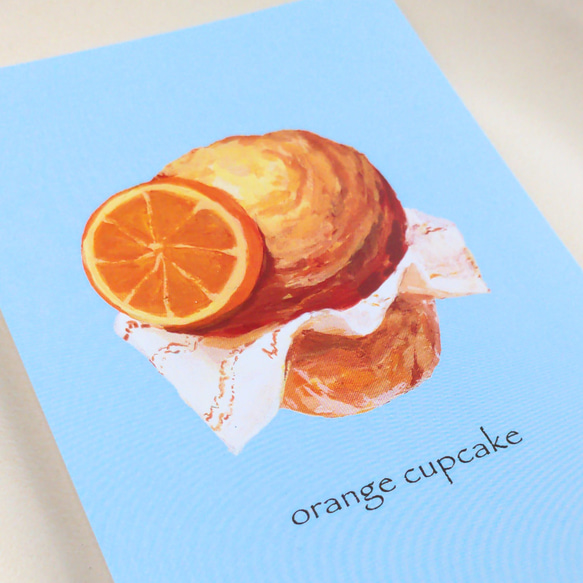 ポストカード【オレンジのカップケーキ】 2枚目の画像