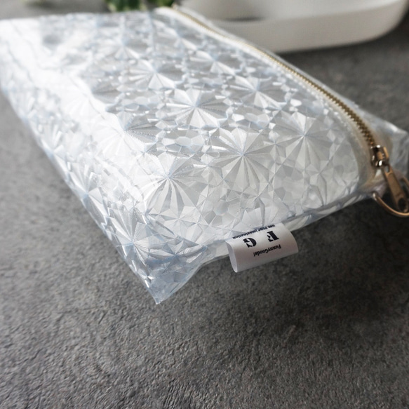 PVC 乙烯基袋透明斜背包（水晶） 第3張的照片