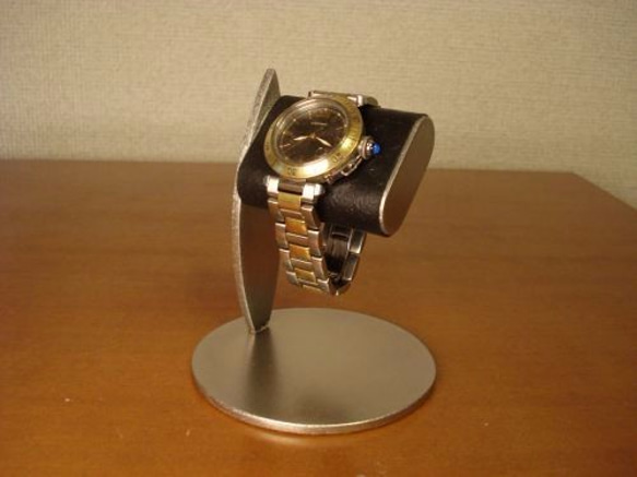 時計スタンド　プレゼント　名入れ　ラッピング　腕時計スタンド　ブラックコルクデスクスタンド 1枚目の画像