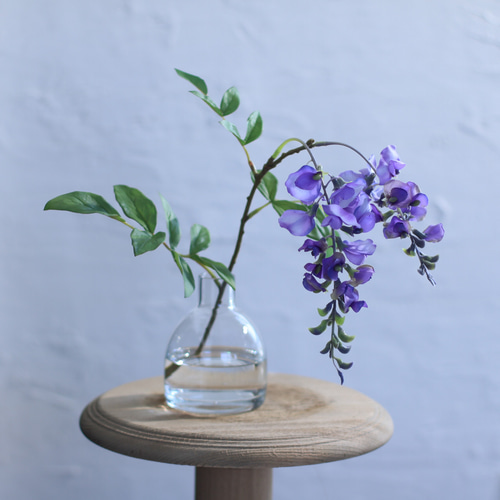 水換え不要）藤の花の花瓶挿し アートフラワー シュシュフルール 通販