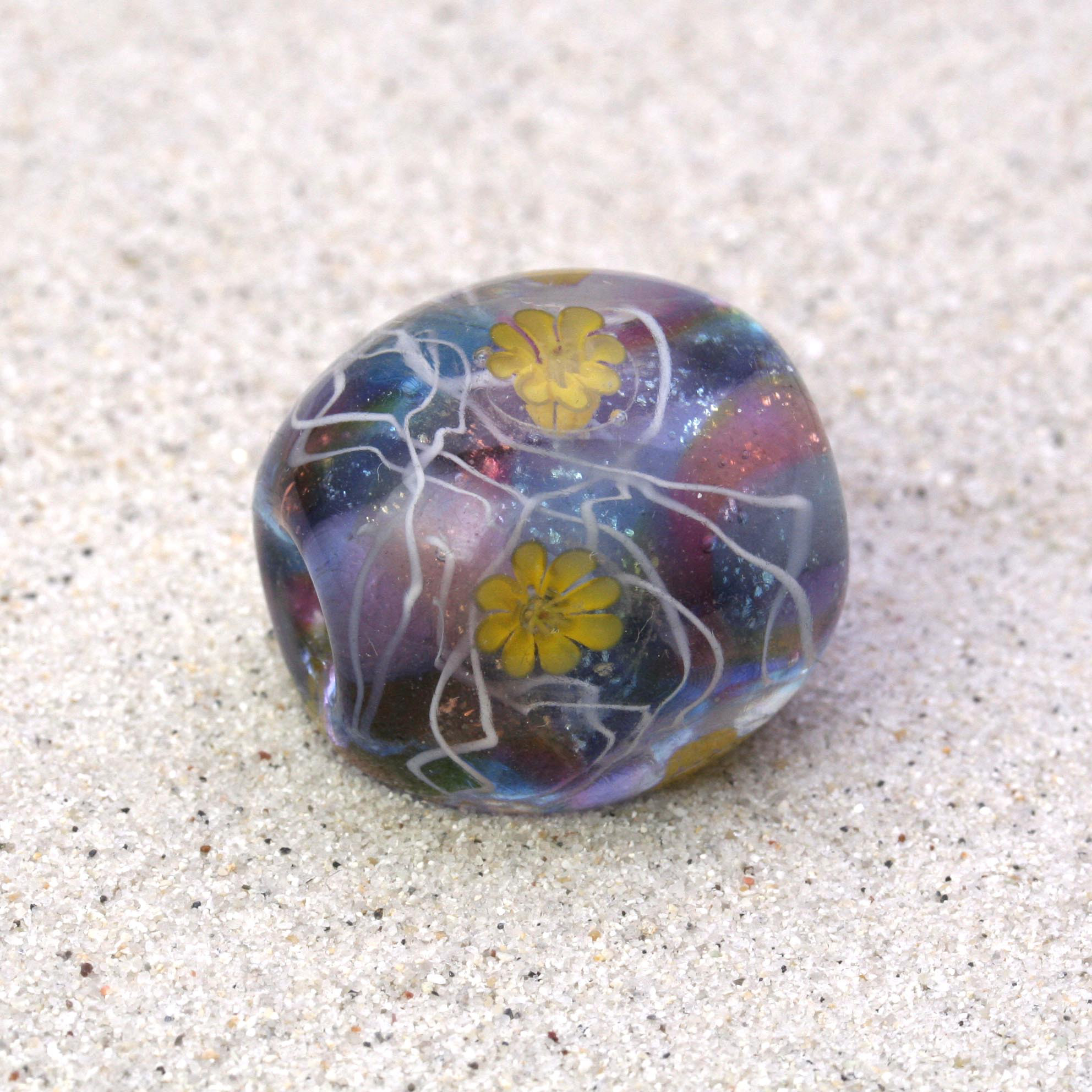 花とんぼ玉　ムーンビーム　黄花