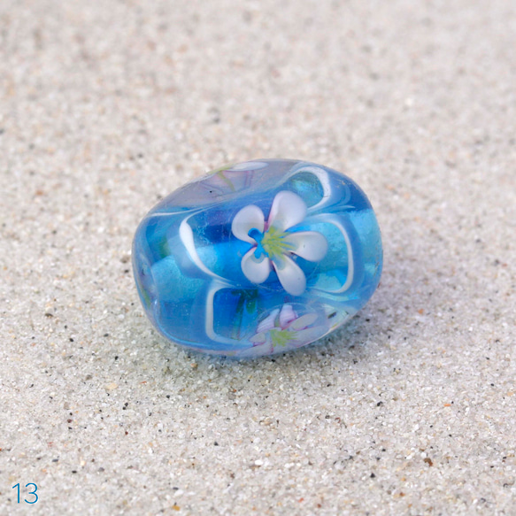 とんぼ玉 ガラス 花とんぼ玉 ペンダントトップ とんぼ玉作家・降矢貴仁