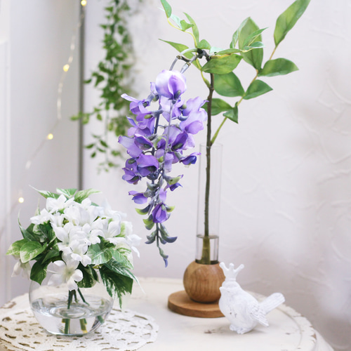 藤の一輪挿し 水替え不要!!ガラス器アレンジ アートフラワー SEASON