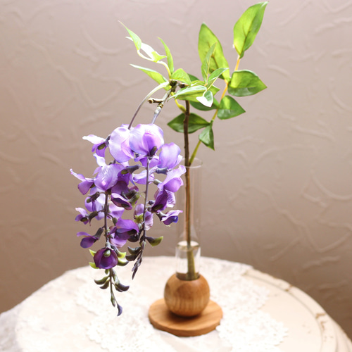 藤の一輪挿し 水替え不要!!ガラス器アレンジ アートフラワー SEASON