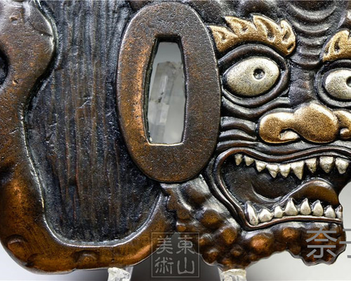 B-32 鍔　武具　刀装具　金銀象嵌　銅製　刀　装飾品　美術品　工芸品　骨董品 B-32 鍔 武具 刀装具 金銀象嵌 銅製 刀 装飾品 美術品 工芸品