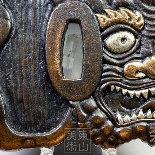 B-32 鍔　武具　刀装具　金銀象嵌　銅製　刀　装飾品　美術品　工芸品　骨董品 B-32 鍔 武具 刀装具 金銀象嵌 銅製 刀 装飾品 美術品 工芸品