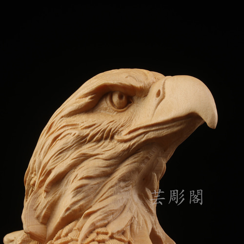 極上品 鷹 置物 精密細工 彫刻工芸品 彫刻 芸彫閣 通販 13868271 極上品 鷹 置物 精密細工 彫刻工芸品 彫刻 芸彫閣 通販 13868271